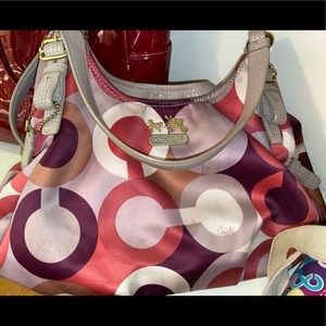 Multi colored Coach handbag